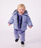 Baby-Winterjacke aus Polyester mit Tiermotiv violett/vielfarbig