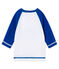 Langärmeliges sonnenschutz-baby-t-shirt unisex weiss MARSHMALLOW/blau RIYADH