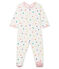Baby-Strampler aus Molton für Mädchen weiss MARSHMALLOW/weiss MULTICO
