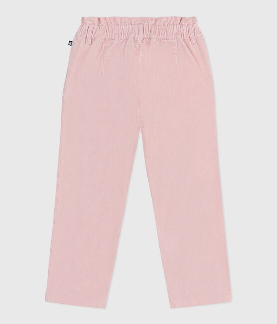 Kinder-Hose aus einfarbigem Fein-Cord rosa JOLI
