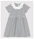 Kurzärmeliges gestreiftes Babykleid aus Rippstrick für Mädchen