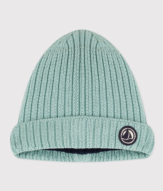 Baby-Mützchen mit Fleece-Fütterung grün PAUL