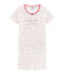 Kurzpyjama für kleine Mädchen weiss MARSHMALLOW/weiss MULTICO
