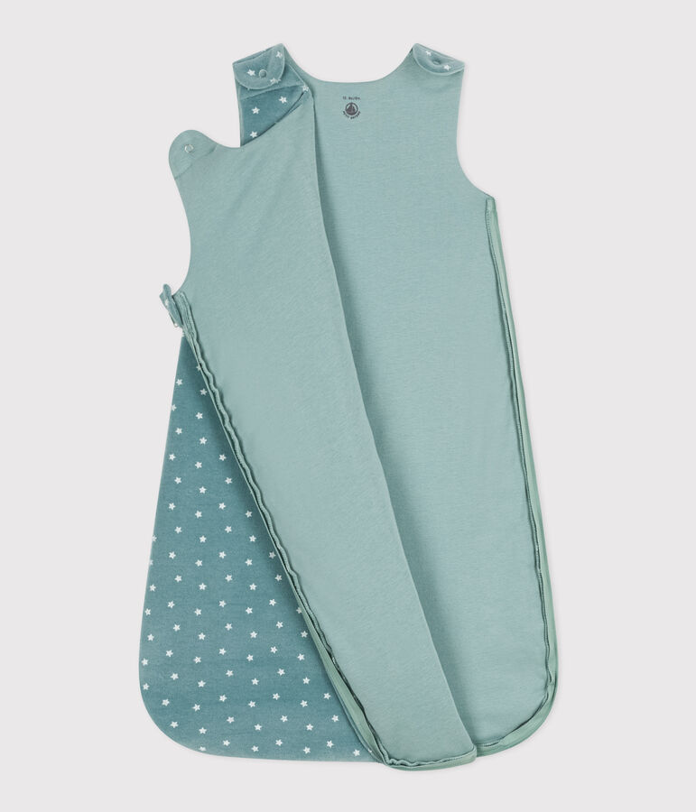 Babyschlafsack aus Nicki TOG 2 gr&uuml;n/weiss