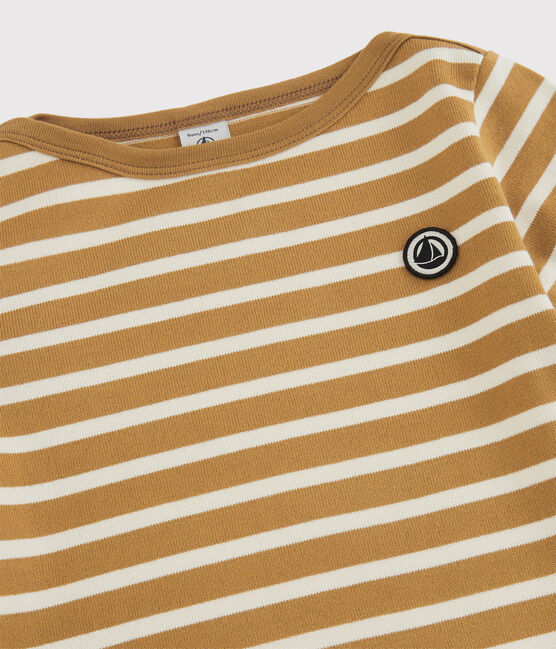 Streifenshirt aus Baumwolle für Mädchen und Jungen gelb ISTRE/weiss AVALANCHE