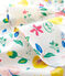 Kurzer Baby-Einteiler aus Popeline für Mädchen weiss MARSHMALLOW/weiss MULTICO