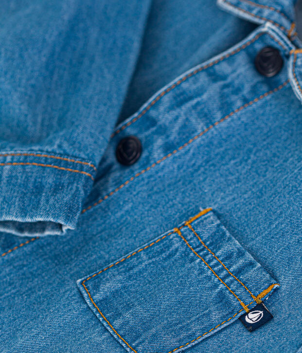 Langer Baby-Overall aus Denim blau