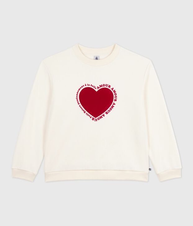 Damen-Sweatshirt aus Baumwolle MILK