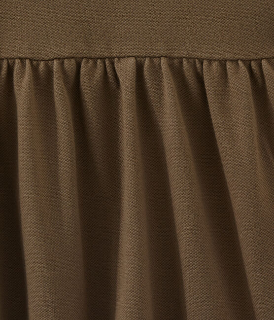Dieses Mädchen-Kurzarmkleid braun SHITAKE