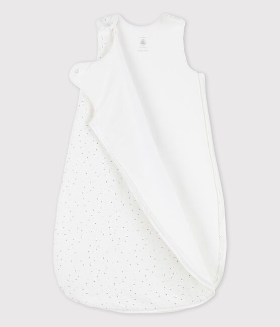 Babyschlafsack aus Doppeljersey weiss MARSHMALLOW/weiss MULTICO