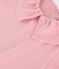 Kurzärmeliges Kinder T-Shirt aus einfarbiger Baumwolle mit Kragen rosa CHARME
