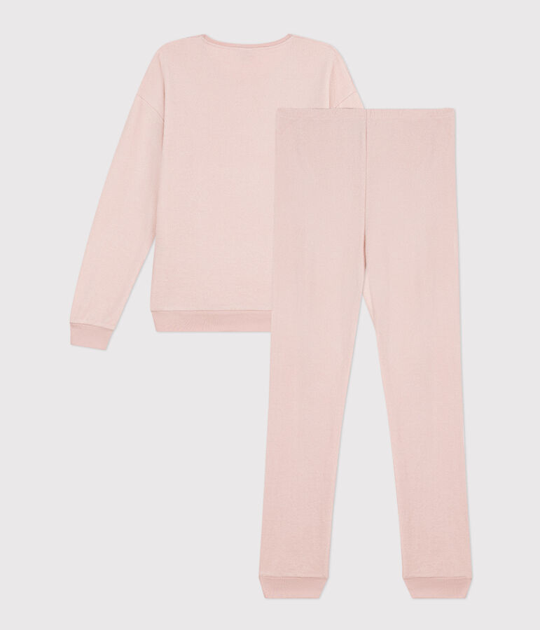 Pyjama aus Frottee f&uuml;r Damen rosa