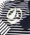 Kinder-Streifenshirt Jungen weiss MARSHMALLOW/blau SMOKING