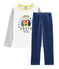 Samt-Pyjama für kleine Jungen blau MEDIEVAL/grau POUSSIERE/ MULTICO