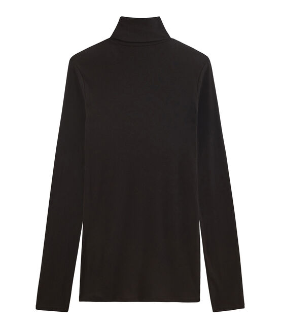 damen unterziehpullover aus leichter baumwolle schwarz NOIR