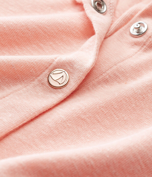 Baby-cardigan aus baumwolle/leinen m&auml;dchen rosa