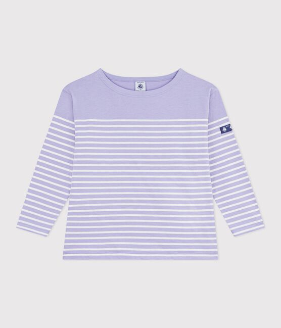 Kinder-Streifenshirt "Marinière" aus Baumwolle violett SQUAW/ MILK