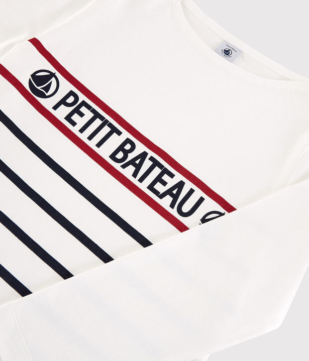 Kinder-T-Shirt aus Jersey f&uuml;r M&auml;dchen/Jungen weiss