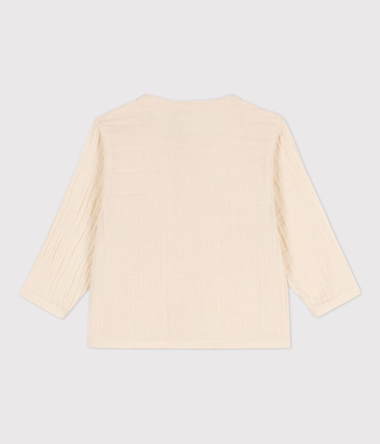 Babyhemd aus Musselinstoff naturfarben AVALANCHE