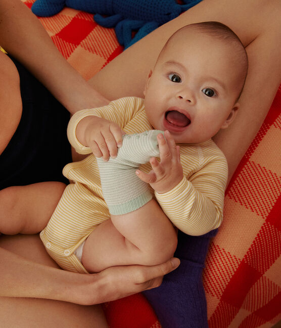 3er-Set langärmelige Baby-Bodys in Wickeloptik aus Baumwolle  variante 1