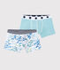 2er-Set Boxershorts in Grün aus Baumwolle und Lyocell für Jungen