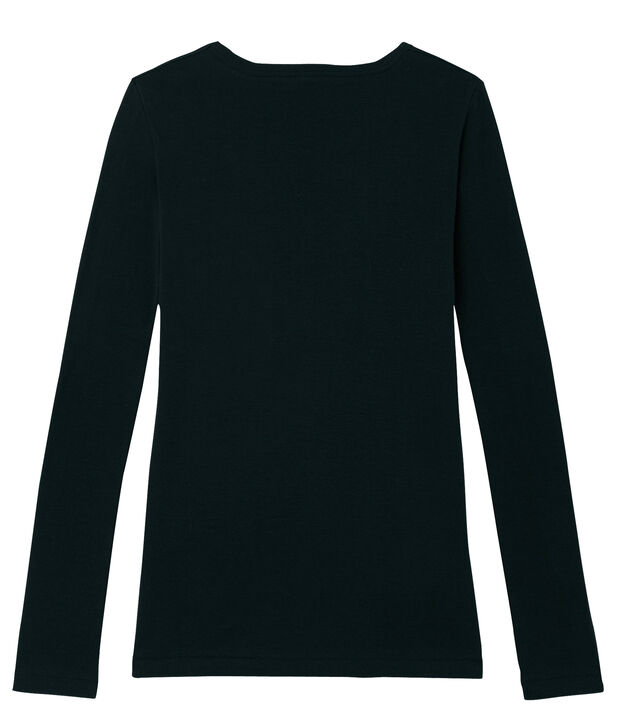 Emblematisches lang&auml;rmliges T-Shirt f&uuml;r Damen schwarz