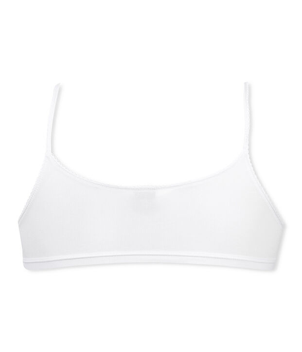 Einfarbiger M&auml;dchen BH weiss