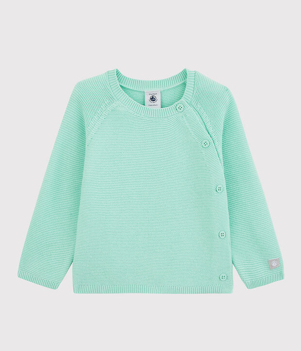 Baby-Cardigan aus Bio-Baumwollstrick in Blau blau