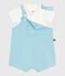 Newborn-Set Latzhose und Strampler aus Baumwolle blau AQUATIC