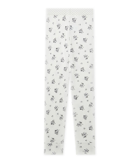 Mädchen-Schlafanzughose Mix & Match weiss LAIT/grau GRIS/ MULTICO