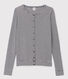 Gestreifter Cardigan aus Baumwolle für Damen