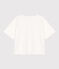 Damen-T-Shirt LE BOXY aus Baumwolle weiss MARSHMALLOW