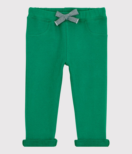 Baby-Hose aus Molton. grün PIVERT