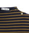 gestreiftes damenkurzarmkleid aus schwerem jersey blau SMOKING/braun BRINDILLE