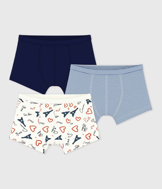 Set Kinder-Boxershorts mit überzogenem Bund aus Baumwolle mit Paris-Motiv variante 1