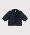 Gemusterte  Baby-Winterjacke mit einrollbarer Kapuze blau SMOKING/weiss MARSHMALLOW