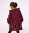 Lang&auml;rmeliges Kinder-Kleid aus gebl&uuml;mtem Fein-Cord rot/vielfarbig