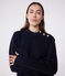 Damen-Marinepullover aus einfarbiger Baumwolle  blau SMOKING