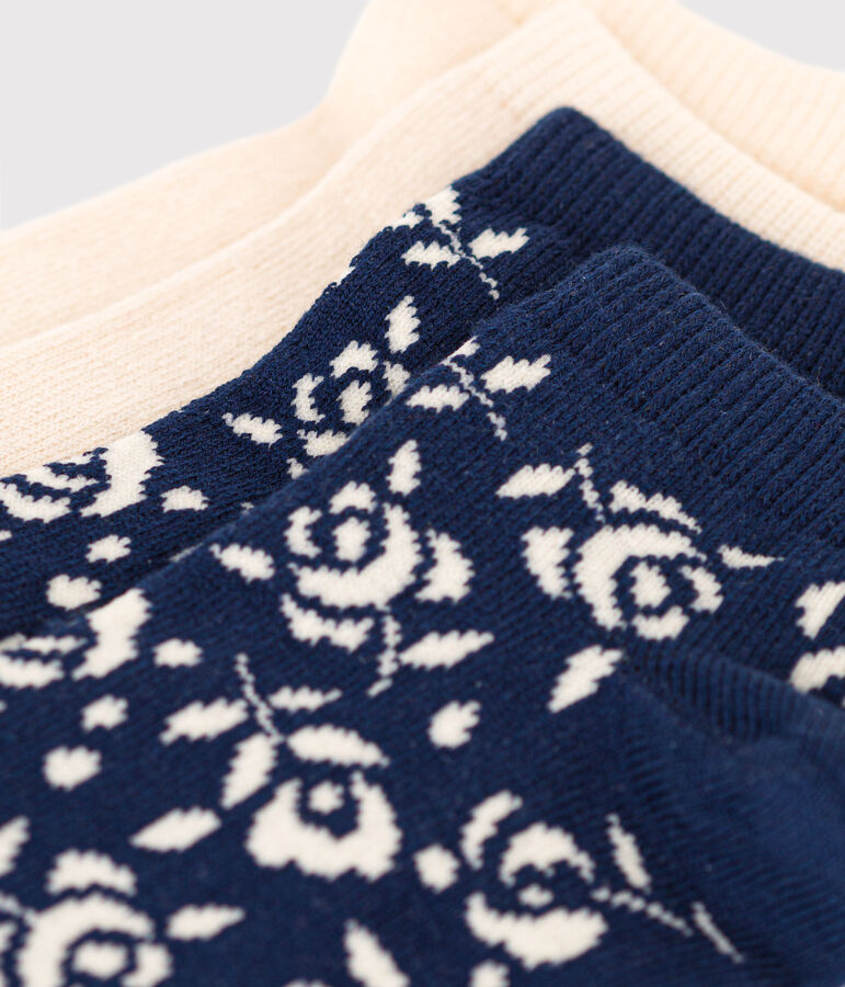 2er-Set Kindersocken aus Baumwolle mit Blumenmotiv vielfarbig