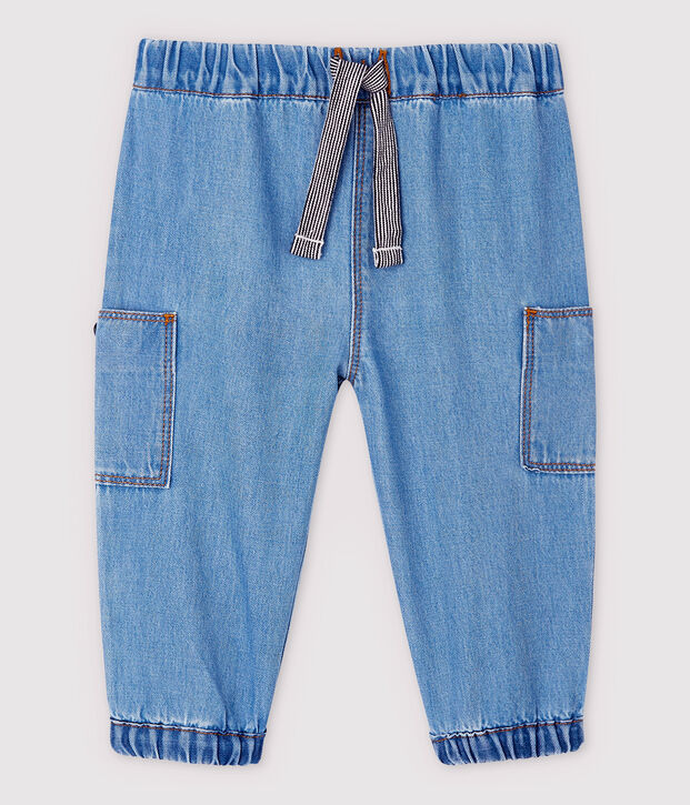 Baby-Hose aus hellem Denim Jungen blau