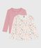 Set langärmeliger Kinder T-Shirts aus Baumwolle mit Blumenmuster variante 1