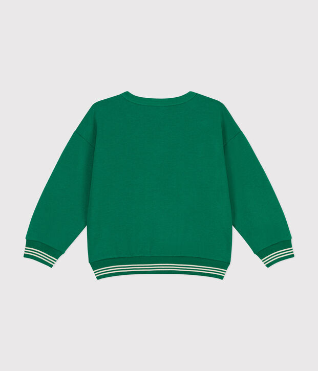 Kinder-Sweatshirt aus Molton f&uuml;r M&auml;dchen und Jungen gr&uuml;n