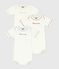 Set kurzärmeliger Baby-Bodys aus einfarbiger Baumwolle variante 1