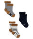 Set mit drei Paar kuschelig weichen, bequemen Frottee-Socken.