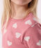 Kinder-Pyjama aus Baumwolle mit Herzmotiv rosa ROSEWOOD/ MARSHMALLOW
