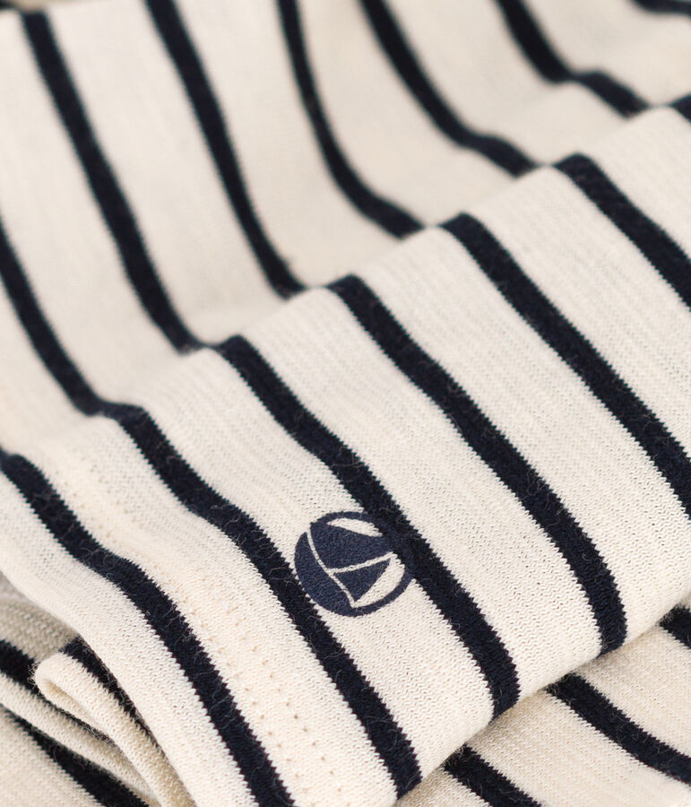 Lang&auml;rmeliges T-Shirt aus geflammtem Jersey Kinder/M&auml;dchen naturfarben/blau