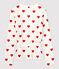 Wickel-Cardigan aus Bio-Baumwolle Damen weiss MARSHMALLOW/rot TERKUIT
