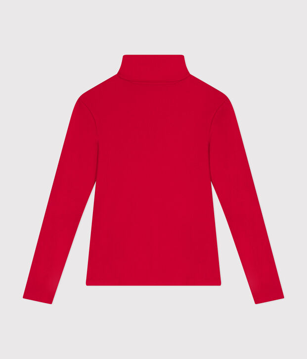 Damen-Rollkragenshirt L'Iconique aus Baumwolle rot