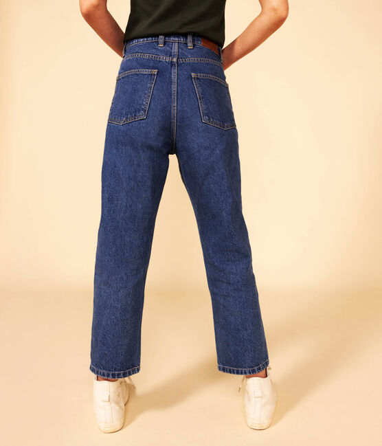 Umweltfreundliche Damenjeans aus Baumwolle blau BLEU DELAVE