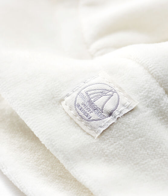 Babymützchen aus Rippstrick für Neugeborene weiss MARSHMALLOW